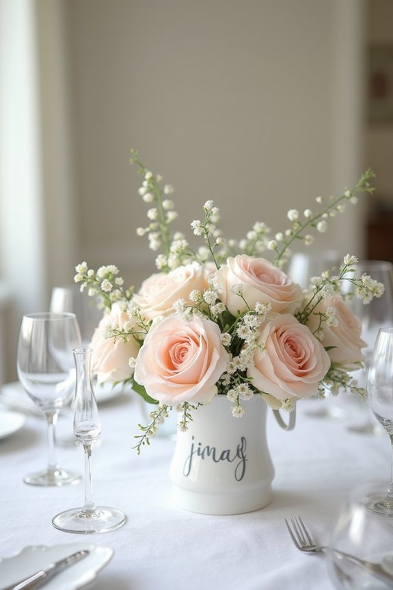 personalized baby name centerpieces