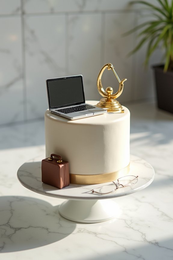 personalized career celebration cake