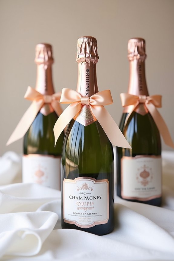 personalized champagne keepsake details