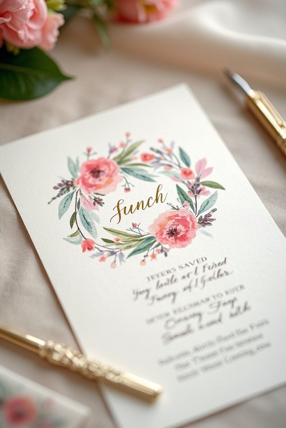 personalized handmade lunch invitations