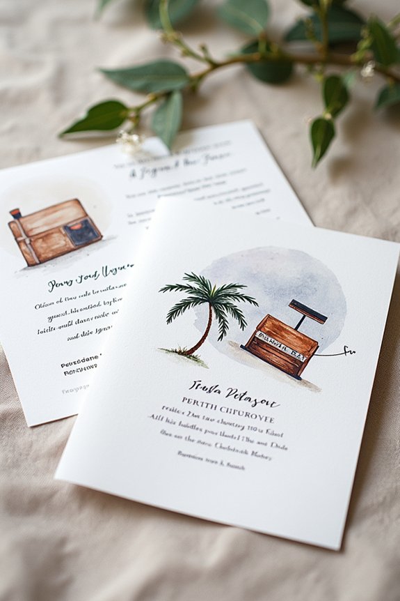 personalized illustrated party invitations