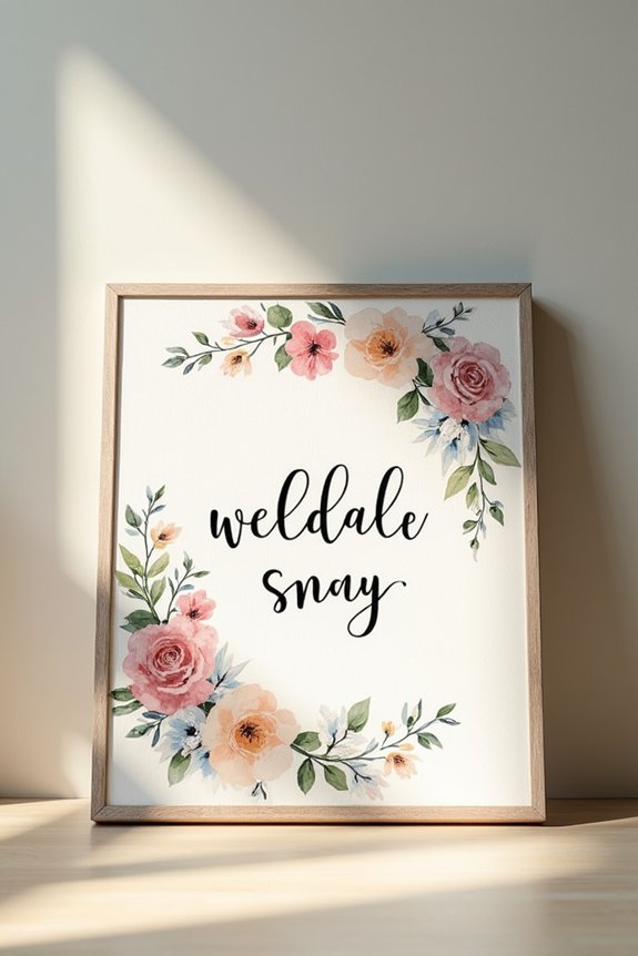 personalized painted sign centerpieces