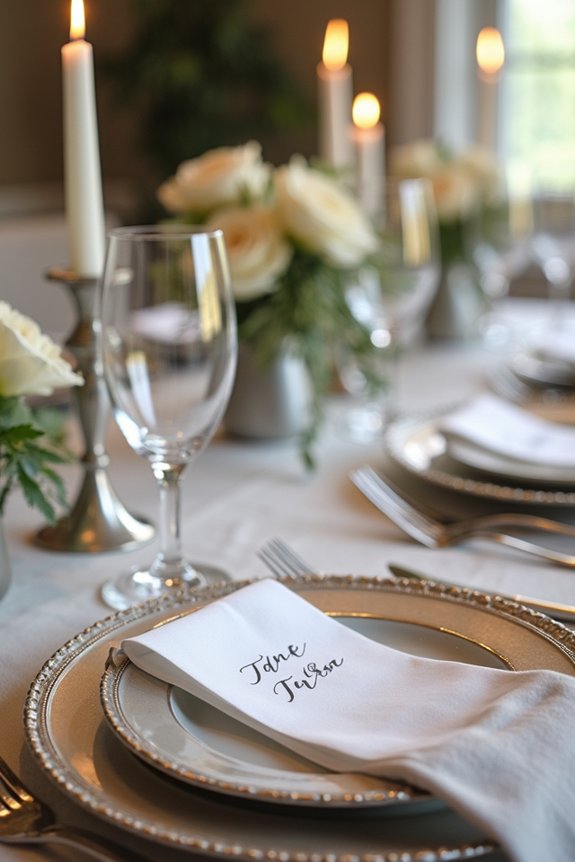 personalized silver place settings