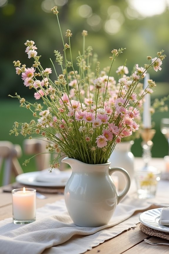 personalized vintage garden centerpieces