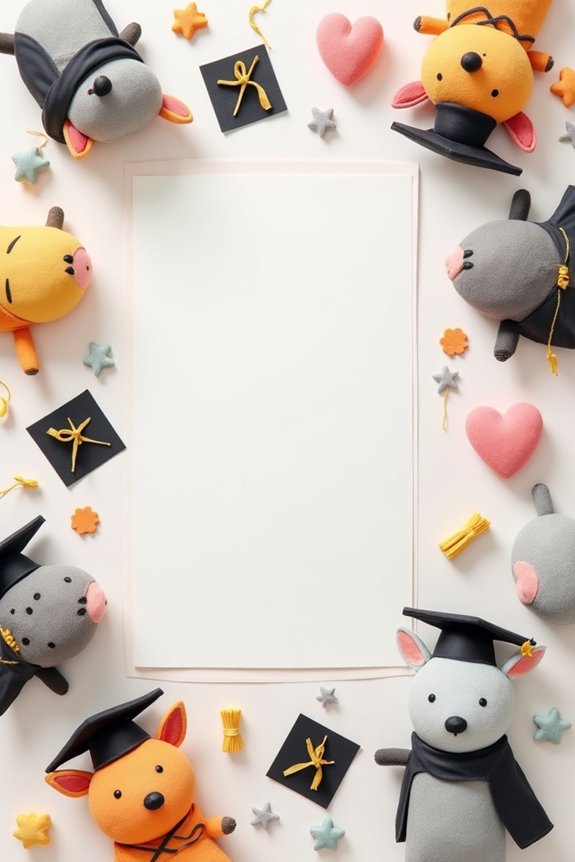 playful cartoon graduation invitations