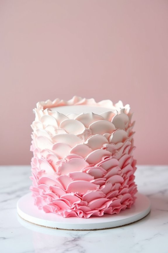 playful pink ruffle cakes