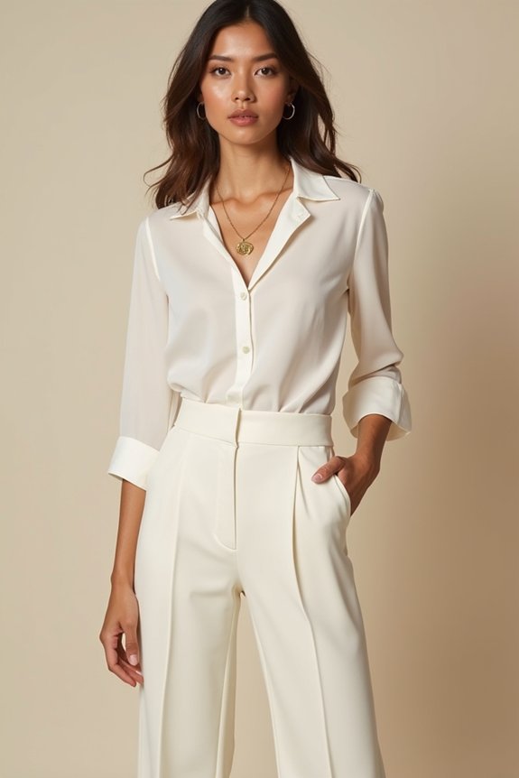 polished high waisted trousers