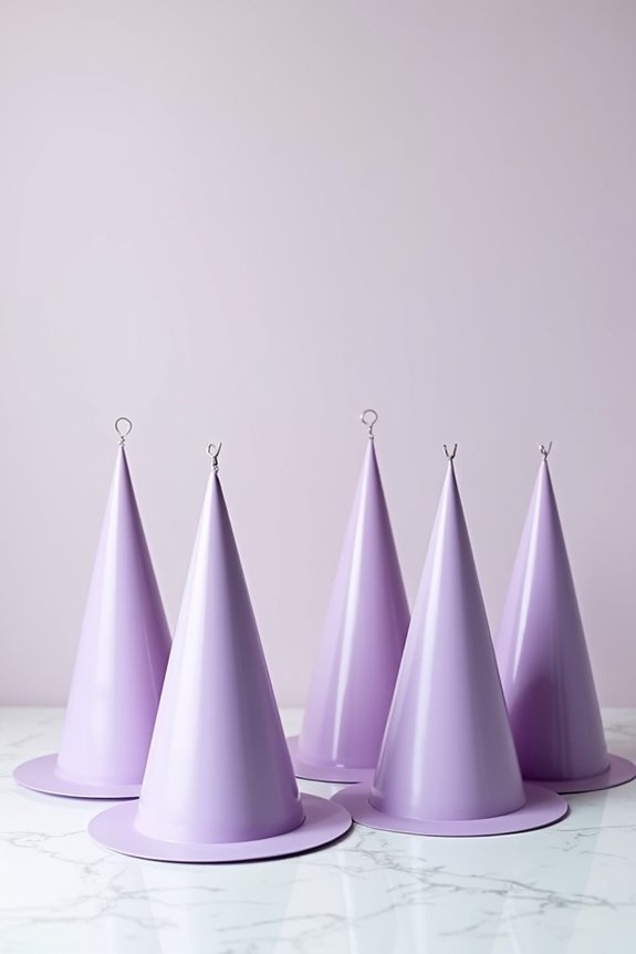 purple party hats accessories