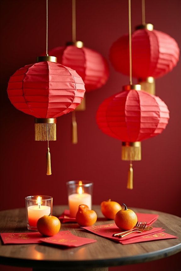 red lanterns for prosperity