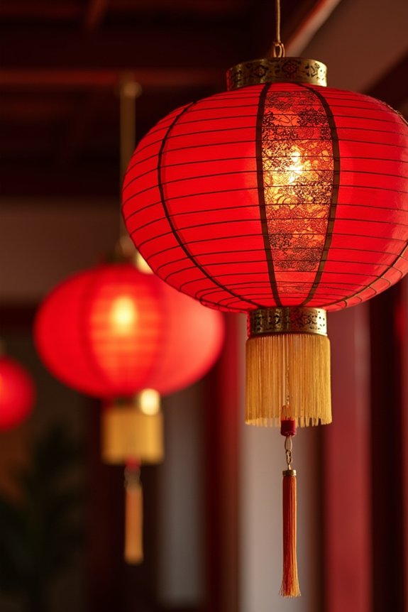 red lanterns symbolize joy