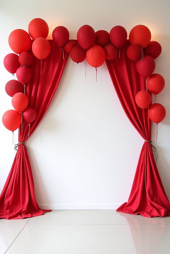 red party backdrop ideas