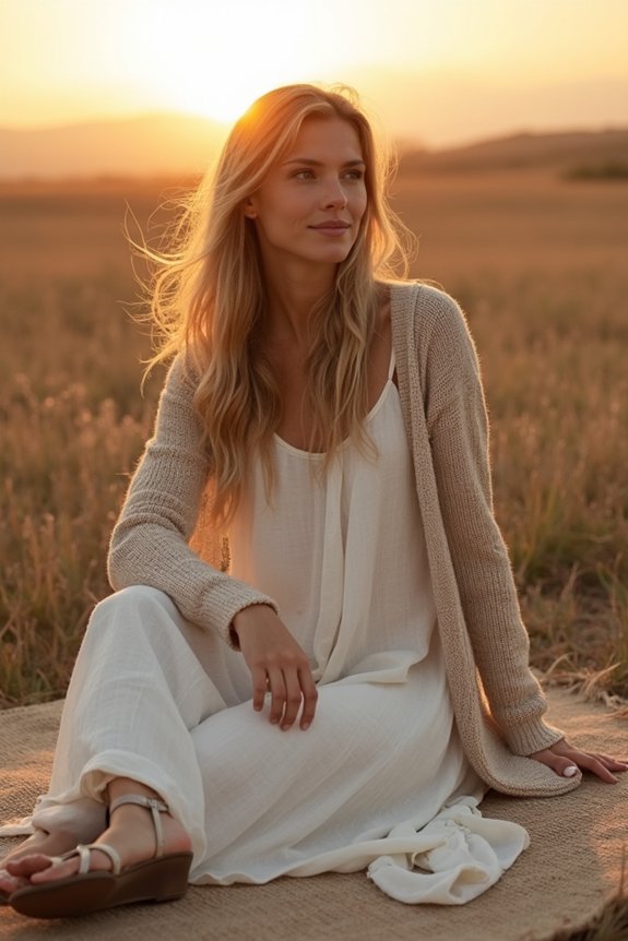 relaxed boho evening style