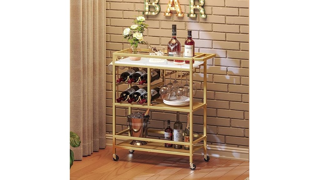 rolling bar cart design