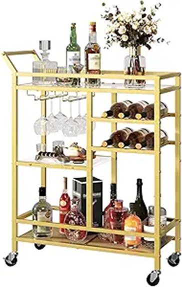rolling wine storage cart