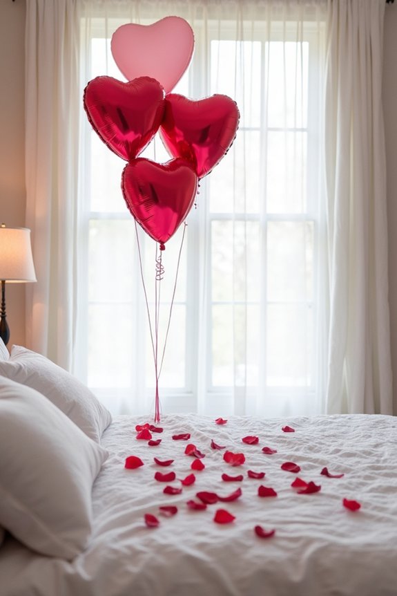 romantic heart balloon decorations