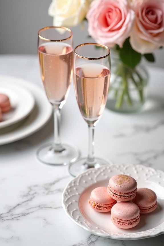 rose gold party treats