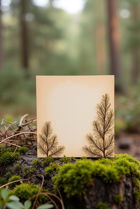 rustic nature inspired camping invitations