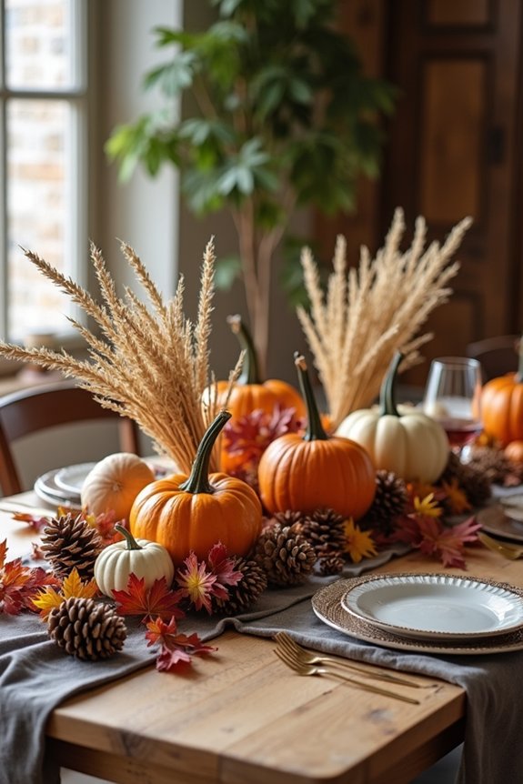 rustic pumpkin centerpiece creation