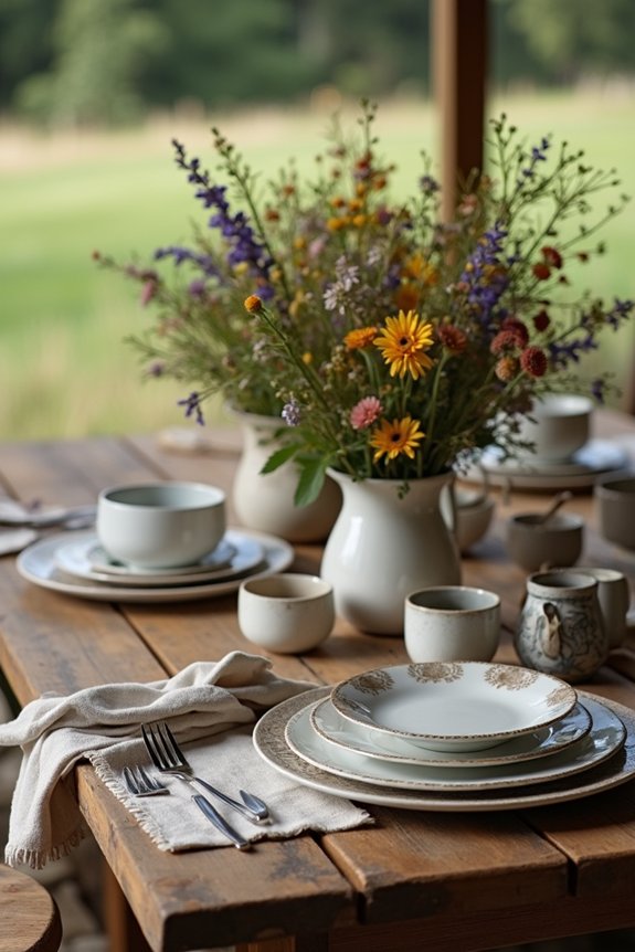 rustic tableware countryside charm