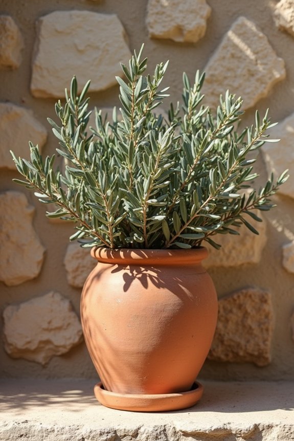 rustic warmth through planters