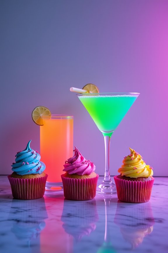 safe tasty neon food