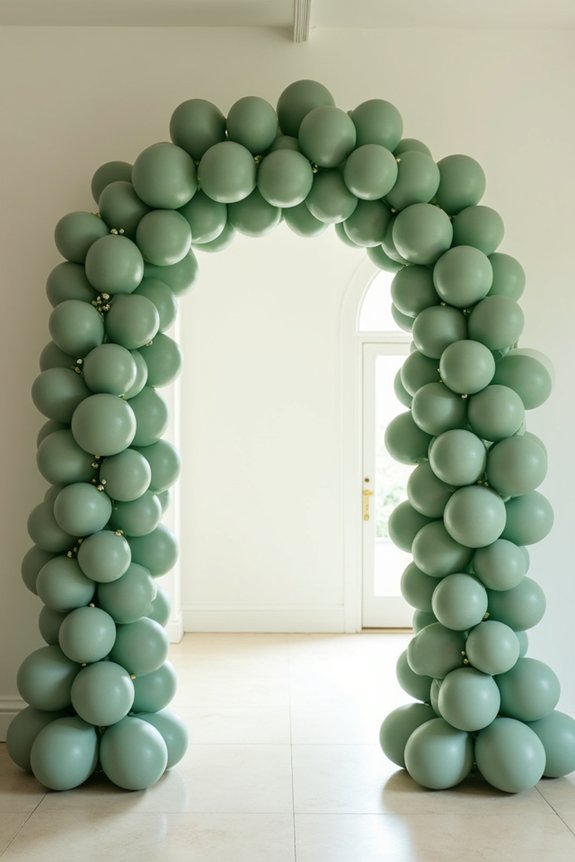 sage green balloon elegance
