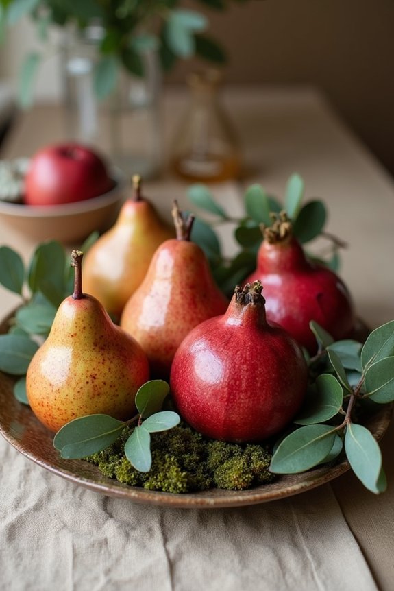 seasonal fruits and eucalyptus