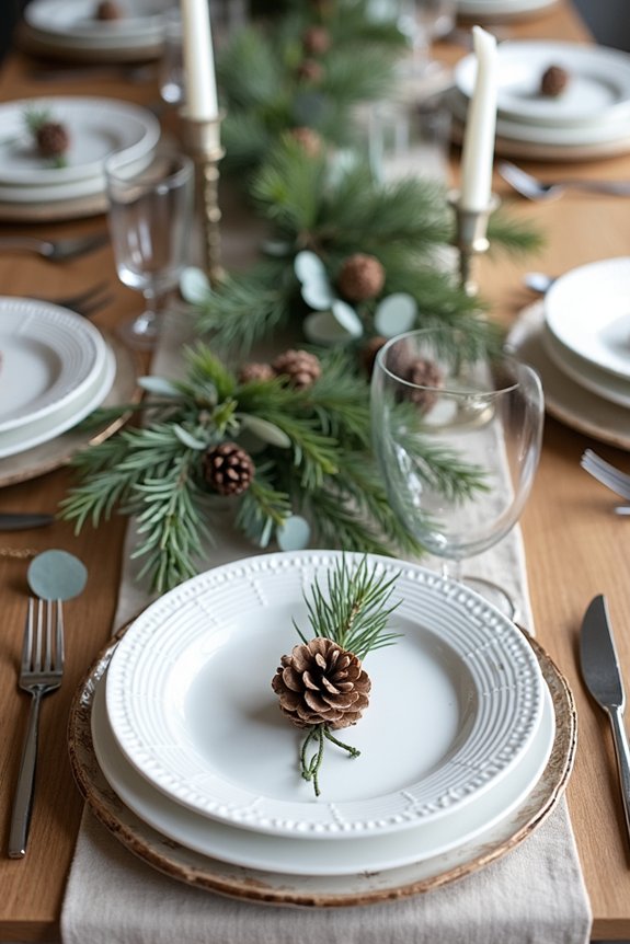seasonal greenery winter decor
