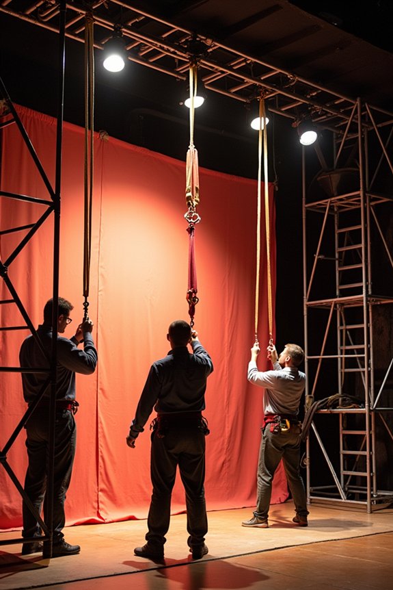 securely setting up backdrop