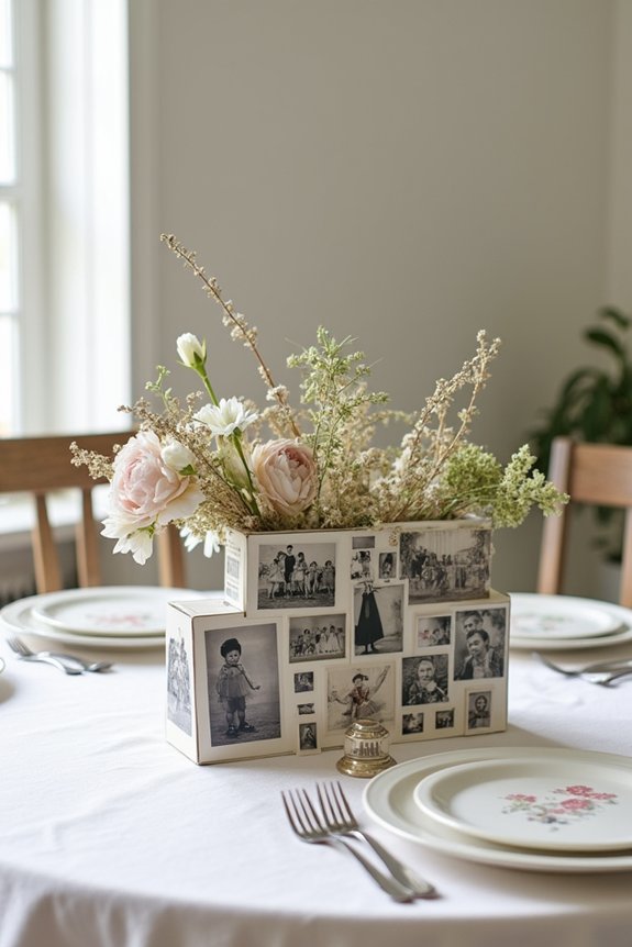 sentimental birthday celebration centerpieces