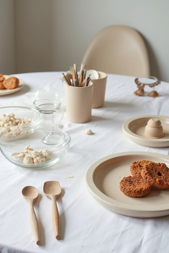 separate food and clay