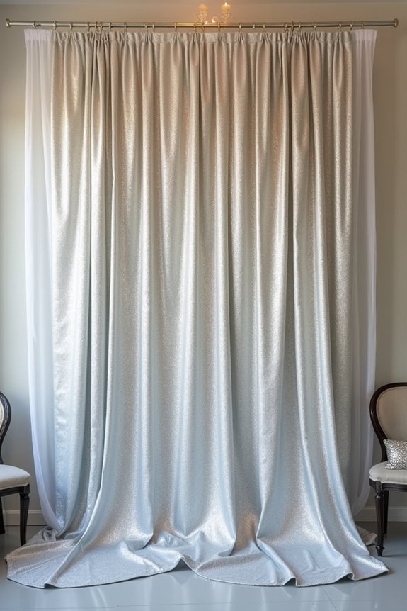silver party backdrop ideas