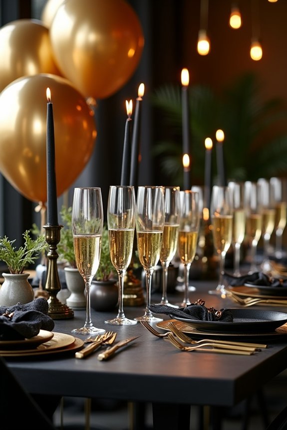 sophisticated black and gold