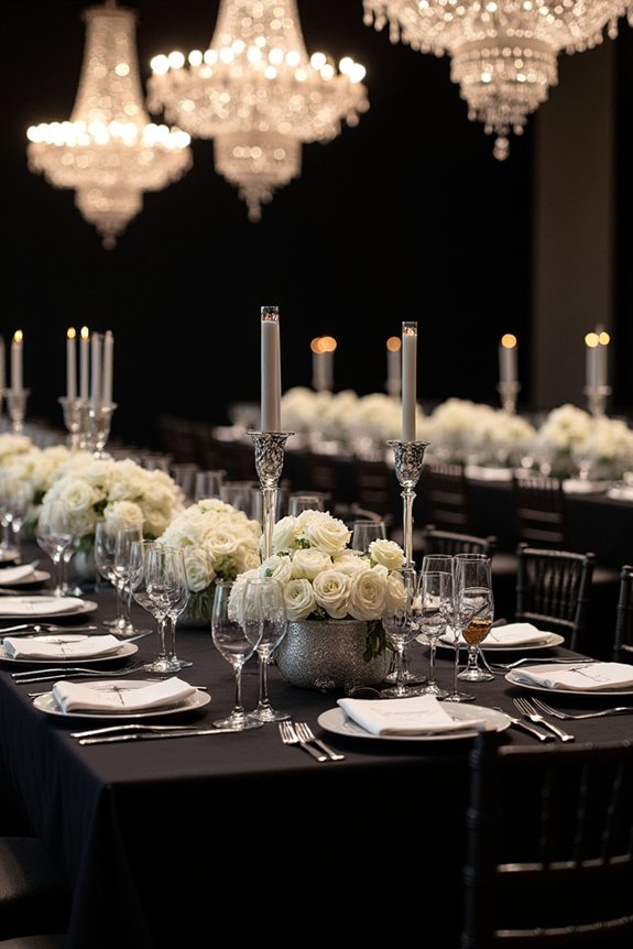 sophisticated black tie palette