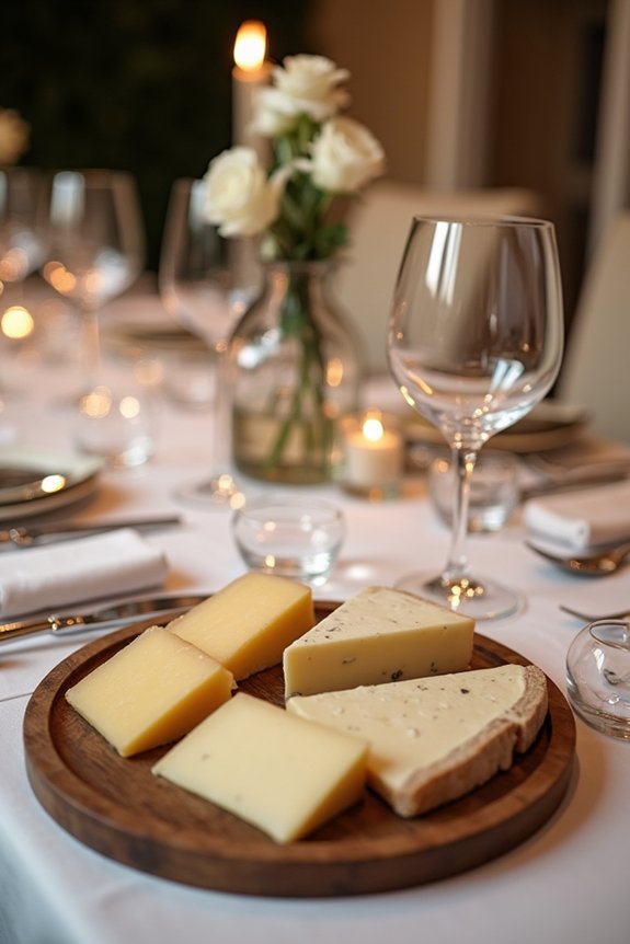 sophisticated wine and cheese celebration