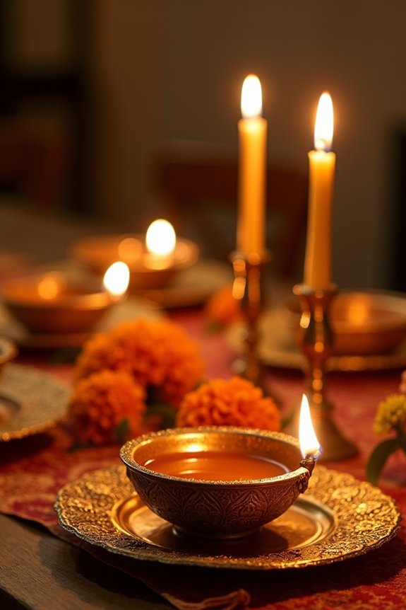 sparkling diwali table centerpieces