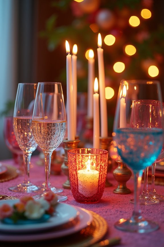 sparkling glassware enhances charm