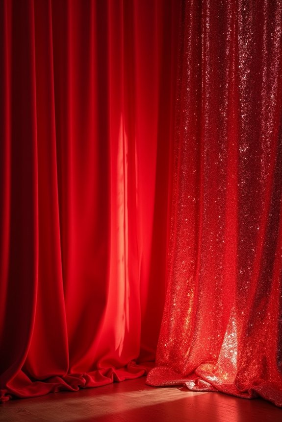 sparkling red sequin backdrop