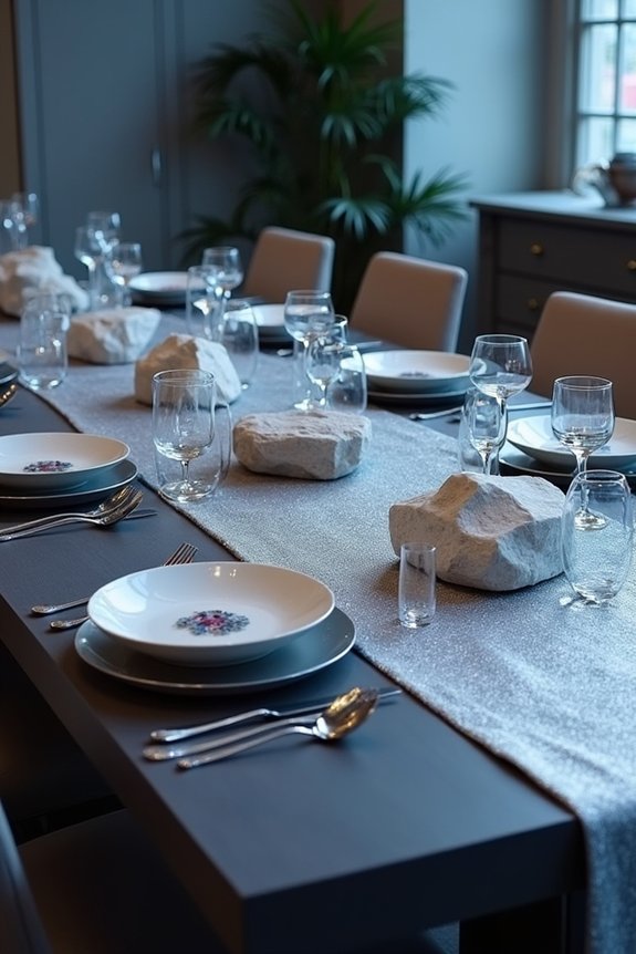 stellar space themed table decor