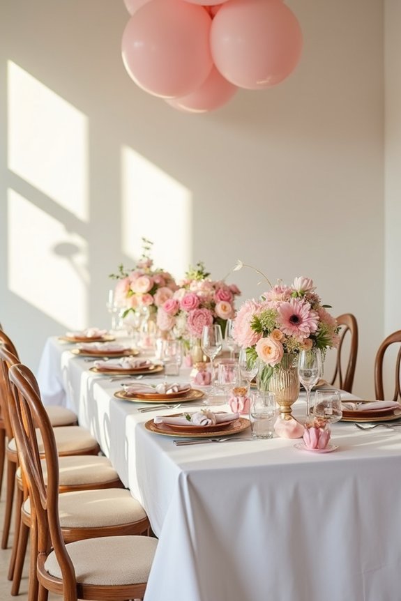 stunning gender reveal tablescapes