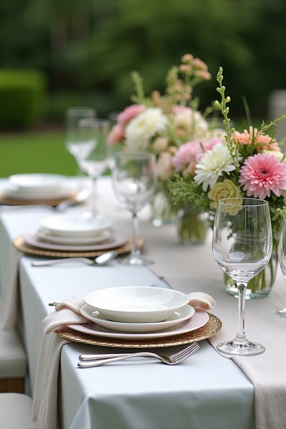 stylish garden party table settings