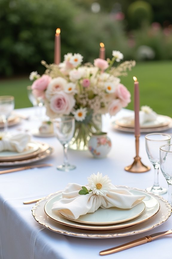 stylish garden party tableware