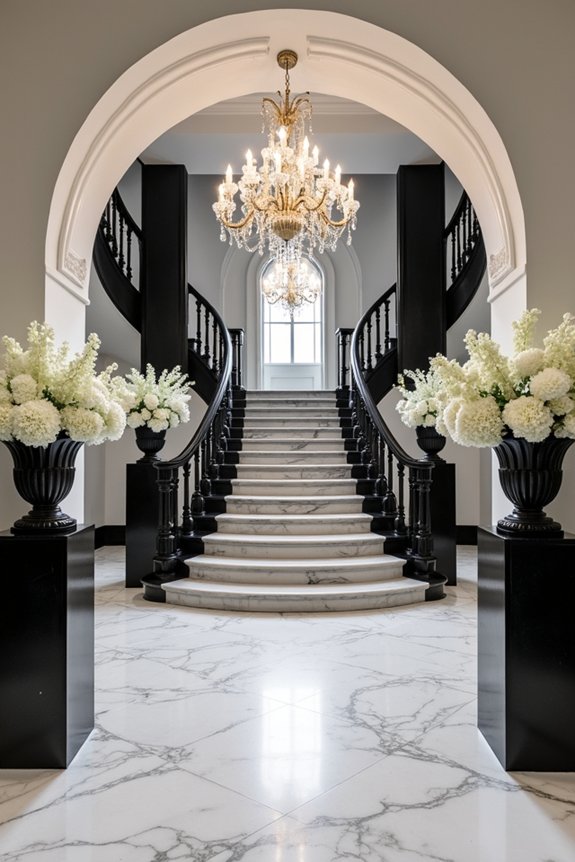 stylish inviting entrance design