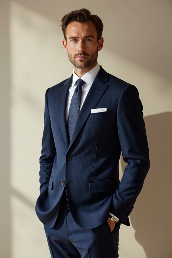 stylish navy blue suits
