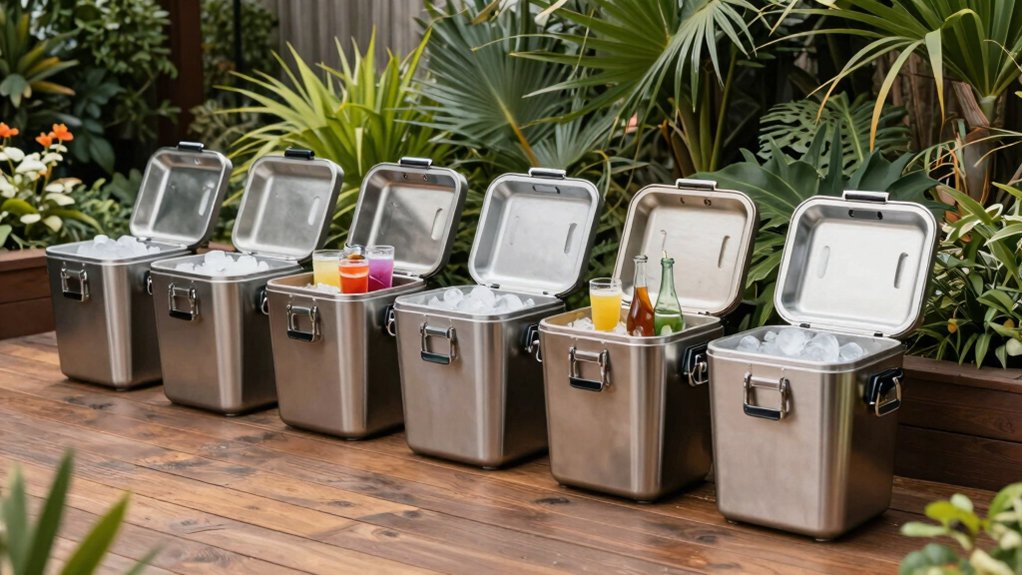 stylish stainless steel coolers