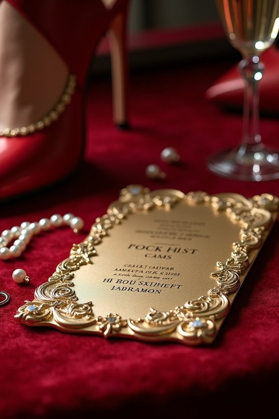 sultry elegant invitation typography
