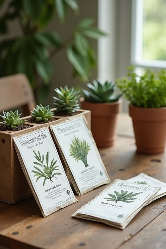 sustainable eco friendly garden favors