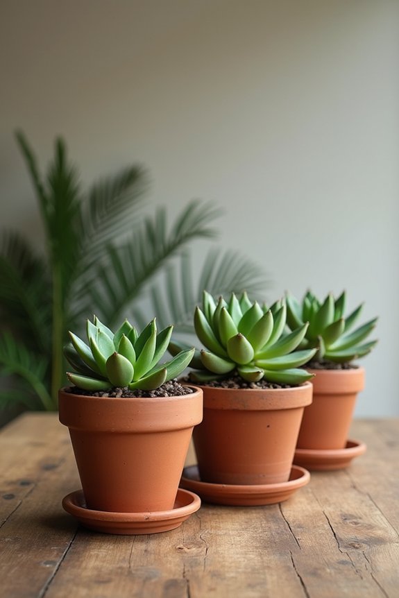 terracotta succulent centerpiece creation