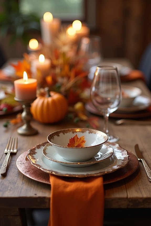 thanksgiving tableware style coordination