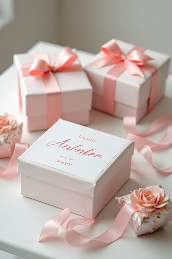 thoughtful anniversary favor packaging